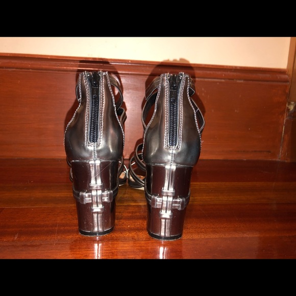 Metallic Heeled Sandals - Picture 3 of 4